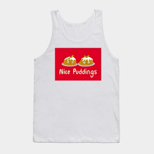 Nice puddings, cute Christmas pudding illustration. Tank Top